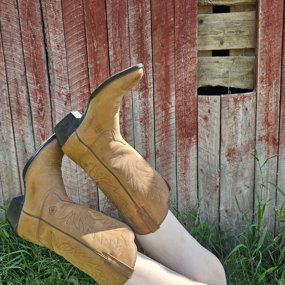 Ariat Tan Western Heeled Boots